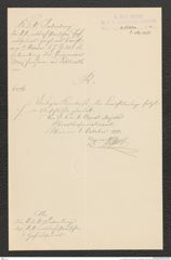 k.k. naturhistorisches Hofmuseum, Intendanzakten 1885-1896 (Hauer), Aktenzahl Z.564/1890, Seite 1